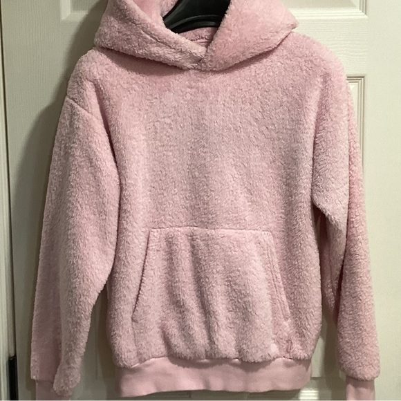 ARITZIA Tna Pink Cozy Teddy Bear Hoodie, Size Small - Picture 3 of 12